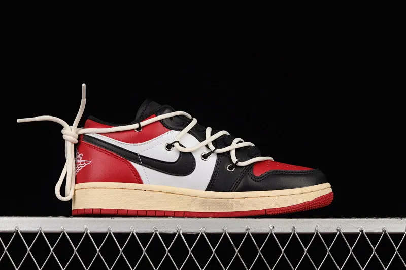 All categories Air Jordan Jordan series basketball shoes Air Jordan 1 Low Z version Air Jordan 1 Low AJ1 Joe 1 customized version Chicago color matching deconstruction Sports culture basketball shoes 553560-612